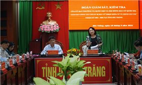 Phó Chủ tịch nước Đặng Thị Ngọc Thịnh kiểm tra công tác bầu cử tại Sóc Trăng