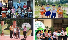 Vinamilk cùng Cặp lá yêu thương tiếp sức đến trường cho trẻ em tỉnh Ninh Bình