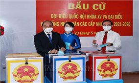 Chủ tịch nước Nguyễn Xuân Phúc bầu cử tại Thành phố Hồ Chí Minh