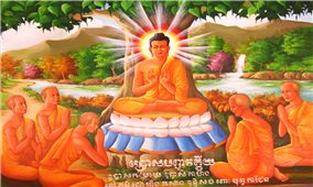 Sắc màu tranh Phật chùa Khmer