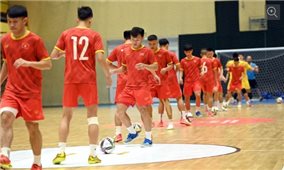 Đội tuyển futsal Việt Nam sẵn sàng với thử thách mang tên tuyển Brazil