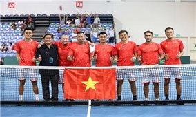 Đội tuyển quần vợt Việt Nam giành quyền thăng hạng Davis Cup