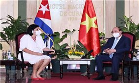 Chủ tịch nước tiếp lãnh đạo các tổ chức hữu nghị Cuba-Việt Nam