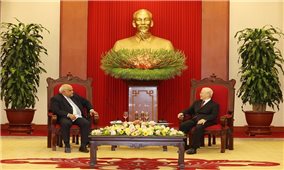 Tổng Bí thư Nguyễn Phú Trọng tiếp Đại sứ Cộng hòa Cuba tại Việt Nam