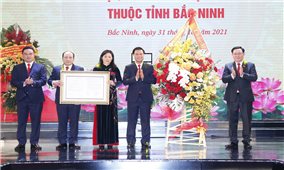 Chủ tịch Quốc hội Vương Đình Huệ dự Lễ kỷ niệm 100 năm Ngày sinh đồng chí Lê Quang Đạo và công bố Nghị quyết thành lập TP. Từ Sơn