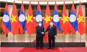 Chủ tịch Quốc hội Lào kết thúc tốt đẹp chuyến thăm chính thức Việt Nam