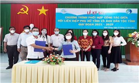 Kiên Giang: Ban Dân tộc và Hội Liên hiệp Phụ nữ Việt Nam tỉnh ký kết chương trình phối hợp