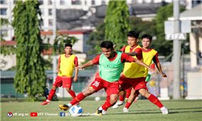 Các cầu thủ U20 Việt Nam tích cực tập luyện chuẩn bị cho Vòng loại Cúp bóng đá U20 châu Á 2023.