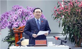 Chủ tịch Quốc hội Vương Đình Huệ thăm, làm việc tại Tập đoàn Dệt may Việt Nam