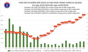 Ngày 16/2: Việt Nam có 34.737 ca mắc COVID-19 và 6.882 ca khỏi bệnh