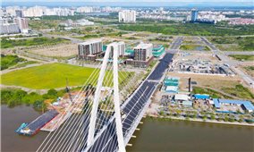 TP. Hồ Chí Minh: Gấp rút hoàn thành tiến độ, đưa cầu Thủ Thiêm 2 vào hoạt động