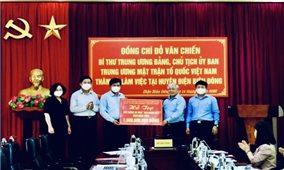 Chủ tịch Ủy ban Trung ương MTTQ Việt Nam làm việc tại Điện Biên