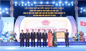 Cô Tô đón nhận Bằng xếp hạng Di tích quốc gia đặc biệt Khu lưu niệm Chủ tịch Hồ Chí Minh