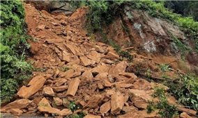 Yên Bái: Sạt lở ta luy dương, đường tỉnh 172 tê liệt vì đất đá