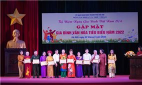 Thành phố Hà Nội biểu dương 30 gia đình văn hóa tiêu biểu