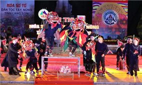 Lạng Sơn: Sôi nổi Hội thi múa sư tử dân tộc Tày, Nùng