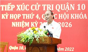 Chủ tịch nước Nguyễn Xuân Phúc: Quan tâm chế độ đãi ngộ và nâng cao đời sống cán bộ cơ sở