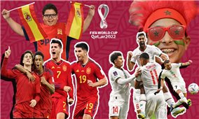 Vòng 1/8 World Cup 2022 giữa Tây Ban Nha và Marocco: 