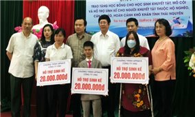 Hỗ trợ người khuyết tật có hoàn cảnh khó khăn tại tỉnh Thái Nguyên