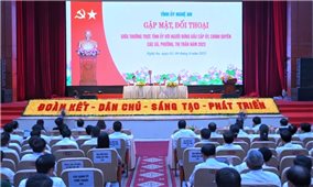 Thường trực Tỉnh ủy Nghệ An gặp mặt và đối thoại với hơn 1.000 cán bộ chủ chốt cơ sở