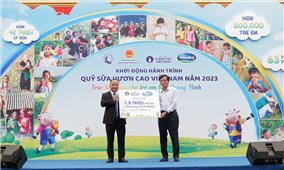 Vinamilk và Quỹ sữa vươn cao Việt Nam khởi động hành trình năm thứ 16 tại Quảng Ninh
