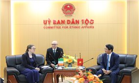 Bộ trưởng, Chủ nhiệm UBDT Hầu A Lềnh tiếp đại sứ đặc mệnh toàn quyền Ai-len tại Việt Nam
