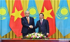 Chủ tịch nước Võ Văn Thưởng chủ trì Lễ đón chính thức Tổng thống Cộng hòa Kazakhstan