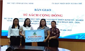Bàn giao tủ sách cộng đồng cho xã vùng cao Ba Chẽ