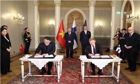 Tổng Bí thư Tô Lâm và Tổng thống Alexander Stubb chứng kiến Lễ ký kết các văn kiện hợp tác