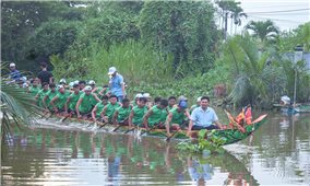 Phum sóc Khmer hối hả tập luyện cho hội đua ghe Ngo lớn nhất năm