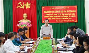 Sở Dân tộc và Tôn giáo Lạng Sơn: Kiểm tra giám sát thực hiện Chương trình MTQG 1719 tại cơ sở