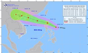 Bão Matmo đi nhanh, hướng vào vịnh Bắc bộ, gây sóng cao 8 mét
