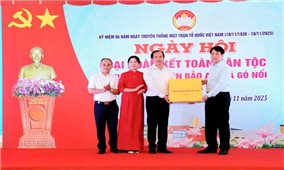 Chủ tịch nước Lương Cường dự Ngày hội Đại đoàn kết toàn dân tại thôn Bảo An