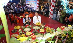 Nét đẹp Lễ cúng Trăng, đút cốm dẹp của đồng bào Khmer