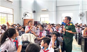 An Giang: Gần 500 em học sinh được tuyên truyền pháp luật qua hoạt động trực quan