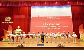 14 lãnh đạo cấp phòng Công an tỉnh Hà Giang nghỉ hưu trước thời hạn