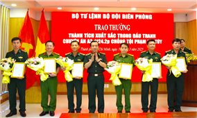 Bộ Tư lệnh Bộ đội Biên phòng trao thưởng thành tích cao trong đấu tranh chống tội phạm ma túy