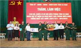Bí thư Tỉnh ủy Cà Mau Nguyễn Hồ Hải đến thăm, động viên lực lượng Biên phòng tỉnh dịp Lễ 30/4