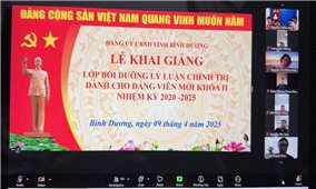 Bình Dương: Khai giảng lớp bồi dưỡng lý luận chính trị cho đảng viên mới