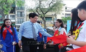 Chủ tịch nước Lương Cường dự Lễ tuyên dương Cháu ngoan Bác Hồ toàn quốc lần thứ X-năm 2025