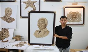 Độc đáo tranh trầm hương thủ công của chàng trai 9X xứ Quảng