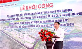 Lào Cai khởi công dự án phục vụ xây dựng đường sắt tốc độ cao Lào Cai - Hà Nội - Hải Phòng