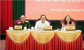 Bộ trưởng Đào Ngọc Dung tiếp xúc, lắng nghe cử tri xã Như Thanh
