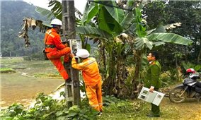 “Thần tốc” đưa điện lưới về với đồng bào vùng thiên tai