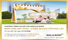 Tín dụng cá nhân 2026: BAC A BANK chọn hướng đi linh hoạt, dài hạn cho người dân