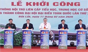 Tổng Bí thư Tô Lâm dự khởi công trường phổ thông nội trú tại xã Ea Rốk, Đắk Lắk