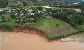 Sạt lở bờ sông Pô Kô, đe dọa đời sống của hơn 80 hộ đồng bào DTTS