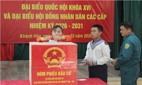Quân và dân Trường Sa bầu cử sớm