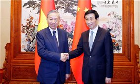 Tổng Bí thư, Chủ tịch nước Tô Lâm hội kiến Chủ tịch Chính hiệp toàn quốc Trung Quốc Vương Hộ Ninh