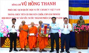 Đoàn công tác của Quốc hội thăm, chúc Tết Chôl Chnăm Thmây tại Cần Thơ